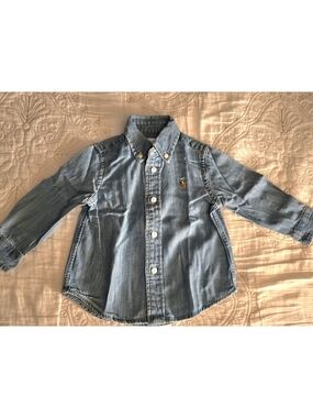 Ralph Lauren Denim Button-Down Shirt - Light Blue